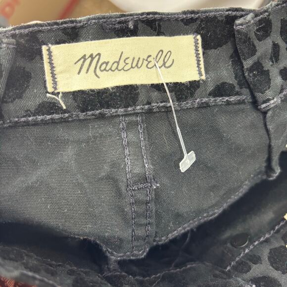 Madewell Black Leopard Print Cropped Pants - Picture 5 of 6